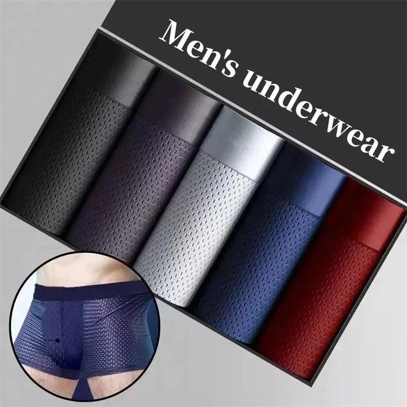 5 pcs Men underwear silk Underwear cool breathable - ARI