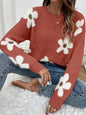 2024 flower sweater women fashion Long sleeve popular top autumn winter sweaters