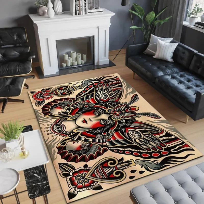 snake print carpet fashion decoration bedroom ,beautiful designs