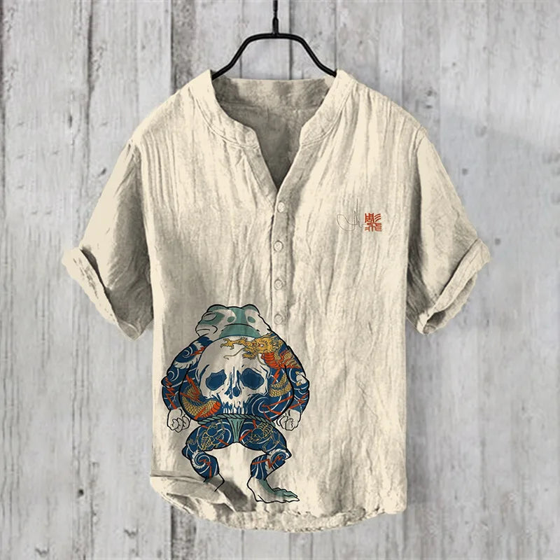 High Quality ,  Japanese Art Shirt , Frog design , Ari brand