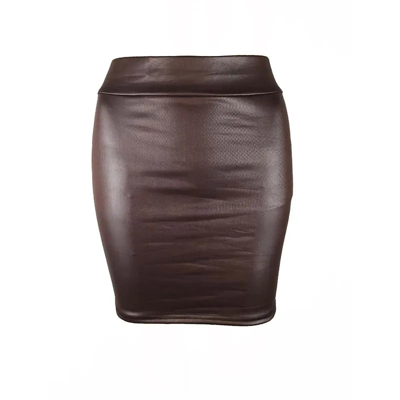 Korean style slim leather skirt