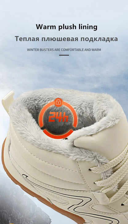 new winter shoes for outdoor, warm fur casual sneakers lightweight , hiking shoes