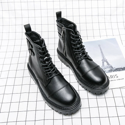 Classic boots fashion  leather men women high boots