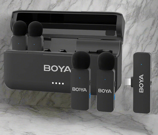 BOYA  -V4U Wireless  Microphone for iPhone Android Phone PC YouTube Video Recording Vlog Live Streaming Interview