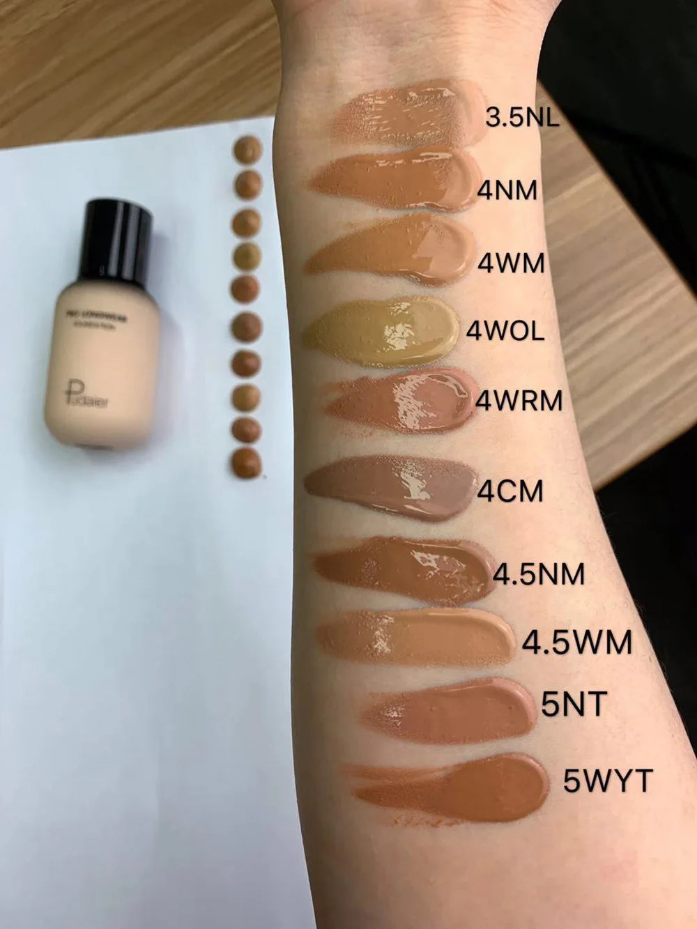 face liquid foundation full concealer makeup waterproof base brighten whitening cover dark circle