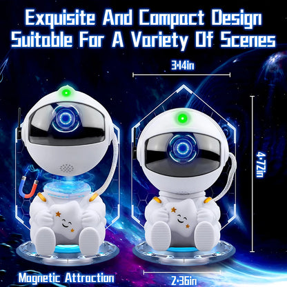 astronaut galaxy star projector led night light-starry ceiling lamp for kids rooms & home décor, perfect unique gift.