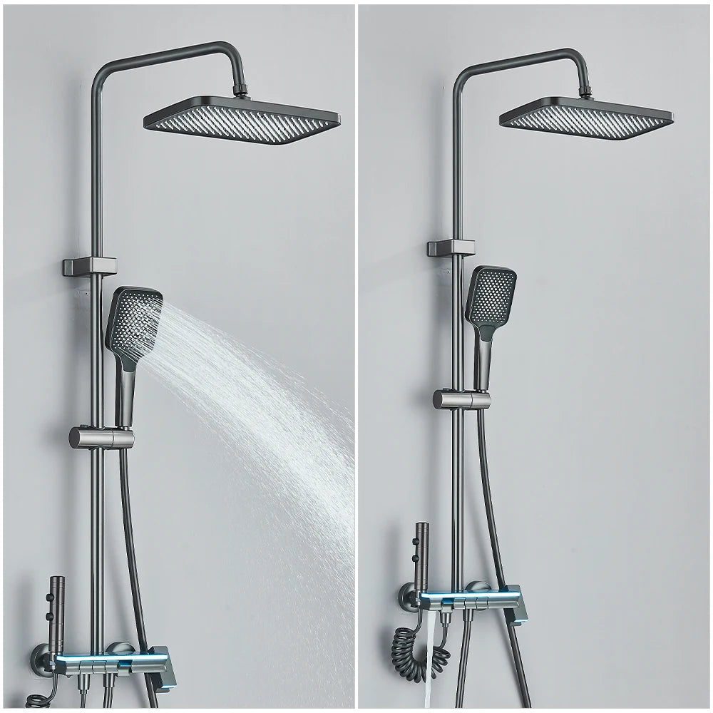 bathroom shower rain shower bathroom accessories  hot cold digital shower set