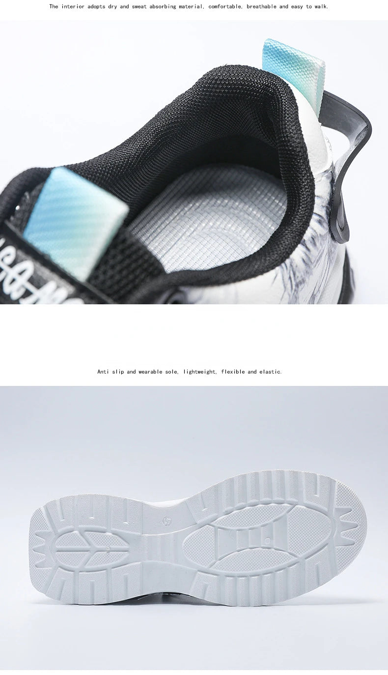 Japanese art, trendy men's sports shoes 2024. Lace-up, breathable shoes.