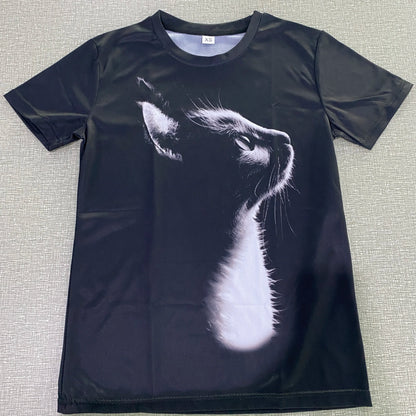 cats lover new fashion t-shirt women 3d cats print t-shirts