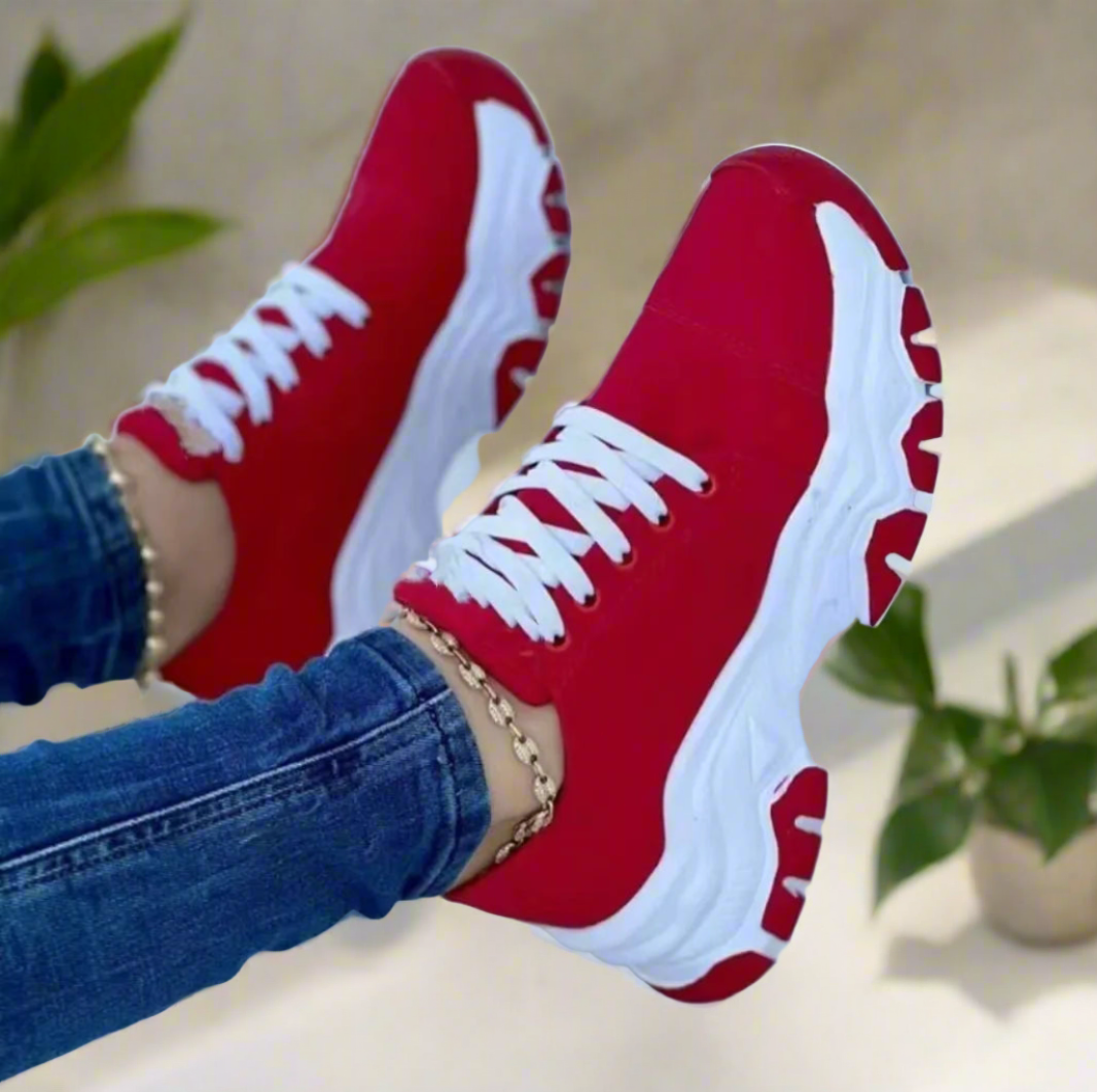 Women Canvas Sneakers Shoes Shoes Lace-Up Shoes