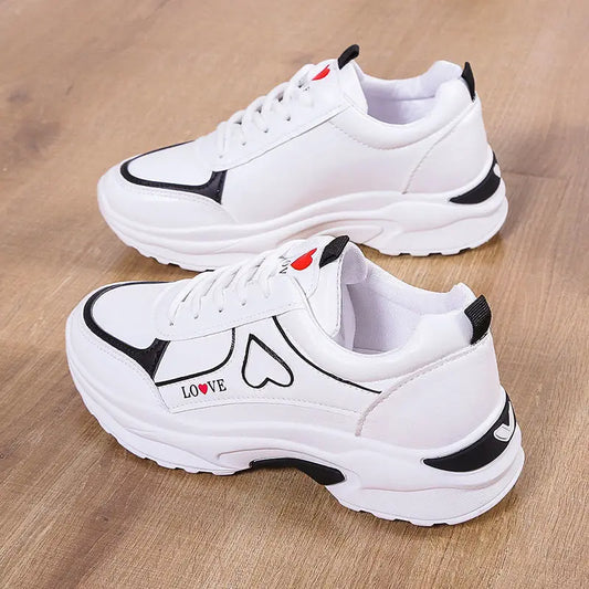 Sneakers Women Casual Shoes  Lace-up LOVE design