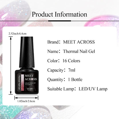 thermal gel nail polish 3 layers temperature color changing semi permanent uv gel varnish nails