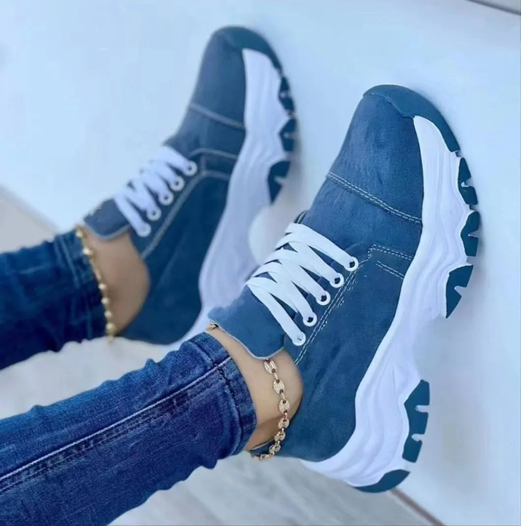 Women Canvas Sneakers Shoes Shoes Lace-Up Shoes