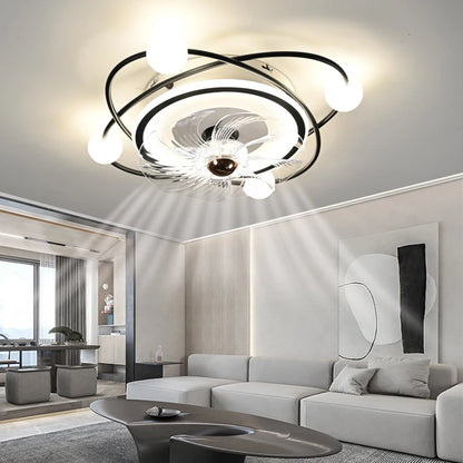 smart ceiling fan - modern adjustable 56cm ceiling fan with light and control