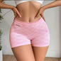 ARI brand panties love heart pink high-waisted breathable knitting underwear for women